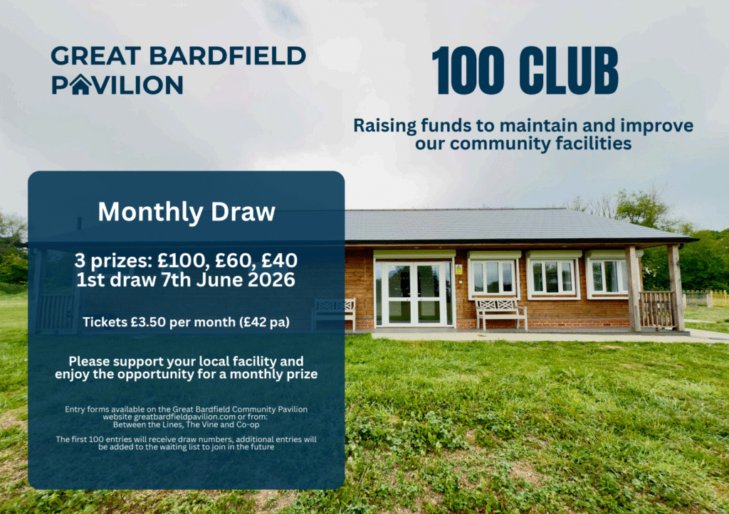 Great Bardfield Pavilion - 100 Club Poster